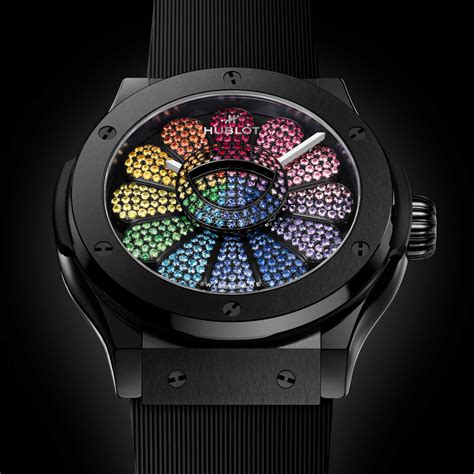 hublot rainbow black sapphire|Introducing The Hublot Takashi Murakami Sapphire Rainbow.